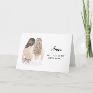 Demande de Demoiselle d'Honneur Carte Pliée