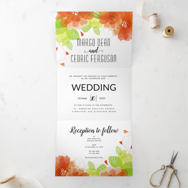 demande de faire-part de mariage noir et blanc 2 (Intérieur)