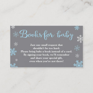 Demande de livre d'hiver Baby shower Carte bleue I