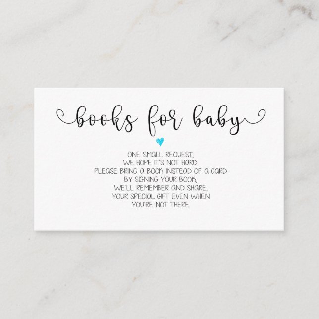 Demande de livres | Baby shower Invitation Inserti (Devant)