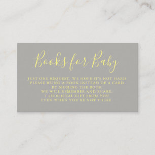 Demande de livres   Baby shower Invitation Inserti