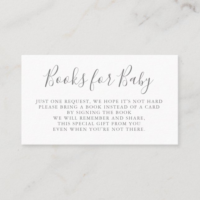 Demande de livres | Baby shower Invitation Inserti (Devant)