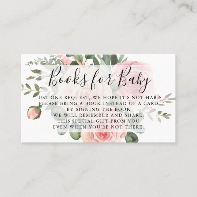 Demande de livres | Baby shower Invitation Inserti (Devant)