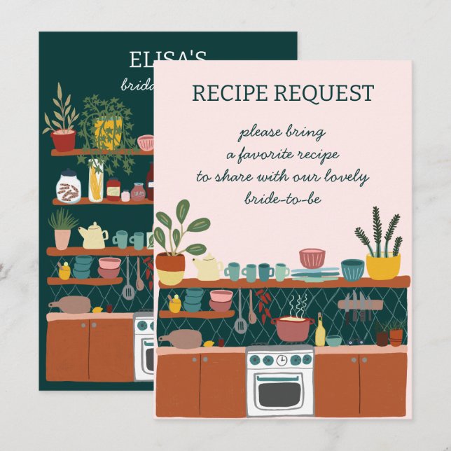 Demande de recette Invitation pour une Baby Shower (Devant / Derrière)