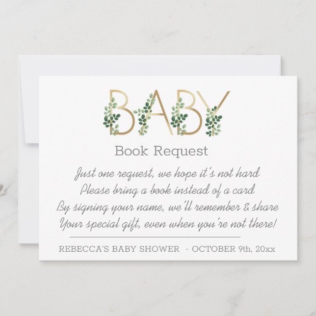Demande de réservation Baby shower Invitation (Devant)