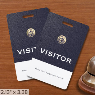 Demande de retour d'un badge du visiteur du logo d