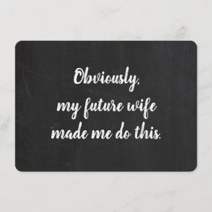 Demande de témoin de mariage Carte drôle