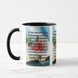 Demandez à Dieu la prière de pardon Mug à deux ton