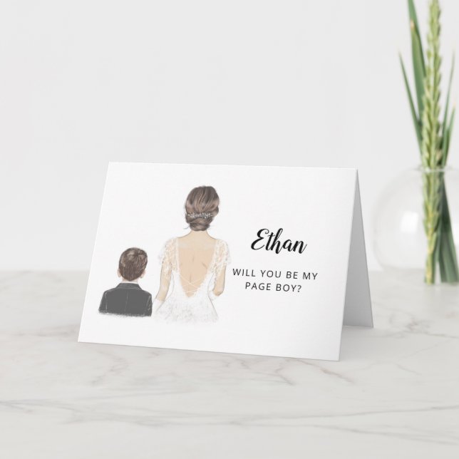 Demandez à un garçon d'honneur avec notre carte pl (Devant)