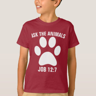DEMANDEZ AUX ANIMAUX CHIENS CHIENS CHAT T-Shirts