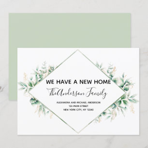 Déménagement Faire-part Eucalyptus verdure