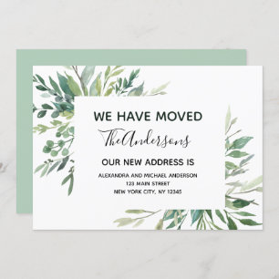 Déménagement Faire-part Eucalyptus verdure