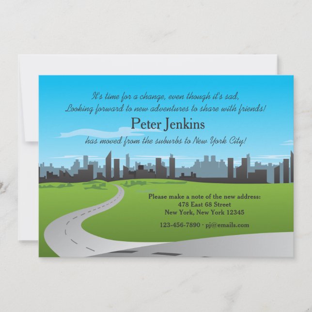 Déménager vers la ville Faire-part mobile (Devant)