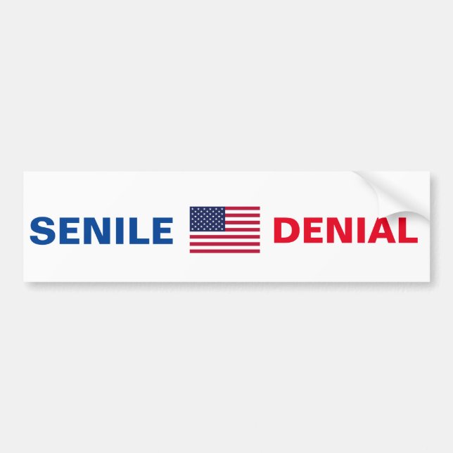 Démence Joe Biden "SENILE DENIAL" autocollant pare (Devant)
