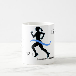 Demi de tasse du marathon des femmes avec le ruban