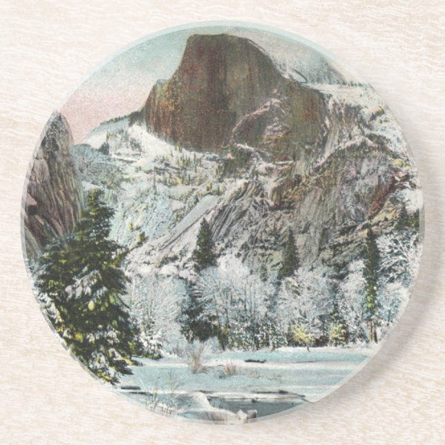 Demi-Dôme, Dessous de verre Vintage Yosemite (Devant)