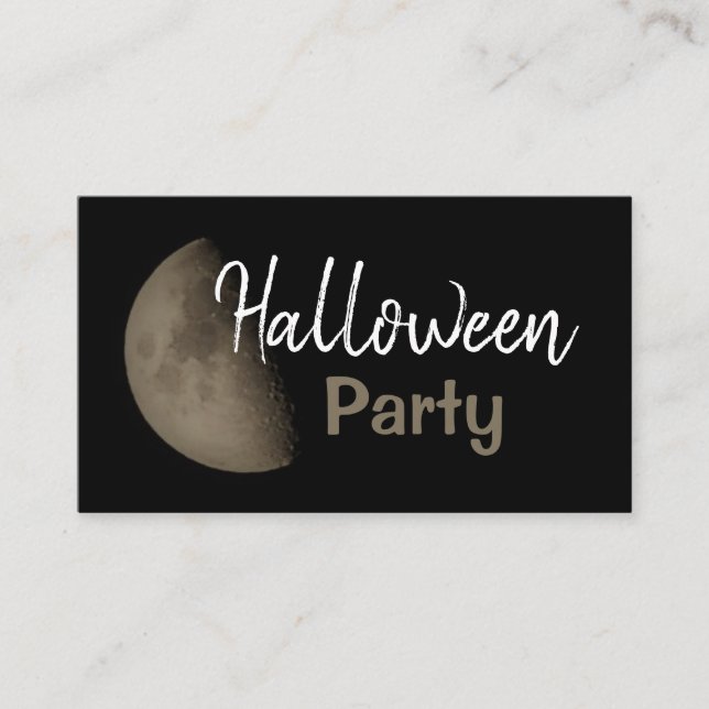 Demi-Lune, Halloween Party Ticket Invitation (Devant)