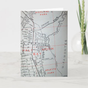 Demi-Moon Bay, CA Carte Vintage