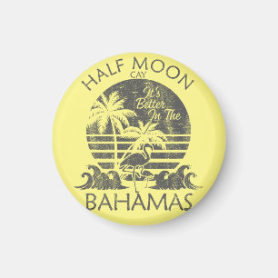 Demi-Moon Cay Bahamas Magnet Vacation Cruise Retro