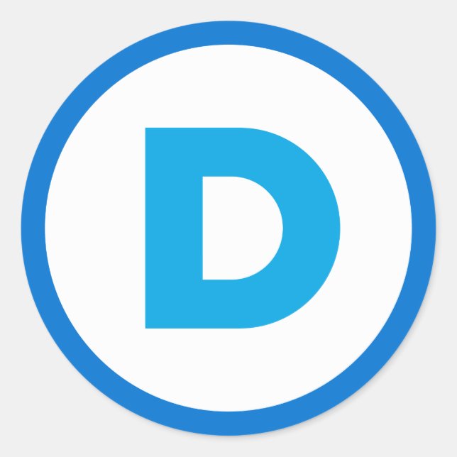 Democratic logo Sticker (Devant)