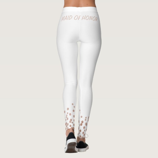 Demoiselle d'honneur Leggings Rose Gold Paillettes (Dos)