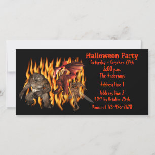 Demon Goblin Ogre Invitation du parti Halloween