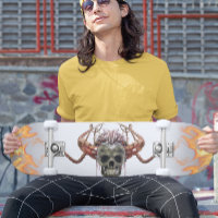 Demon Skull Helmet Hornes Skateboard