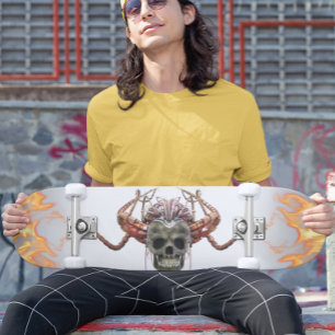 Demon Skull Helmet Hornes Skateboard