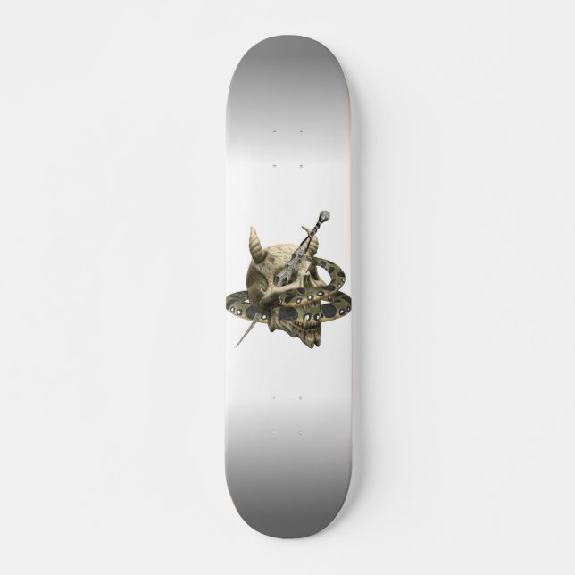 Demon Skull Python Snake Skateboard (Devant)