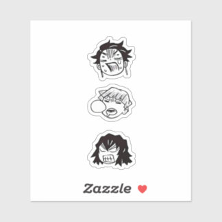Demon Slayer Trio drôle Custom-Cut Vinyl Sticker