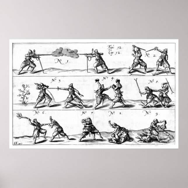 démonstration de combat main à main Poster (Devant)