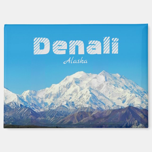 Denali Alaska Aimant Cadeau Souvenir (Recto)