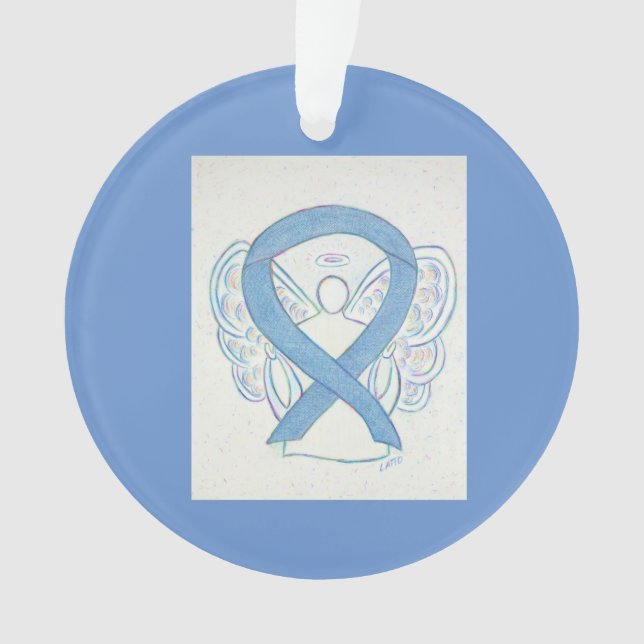 Denim Awareness Ribbon Angel Ornements (devant)