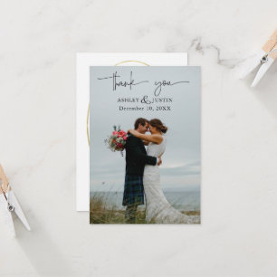 Dénim défraîchi et Carte de remerciements design