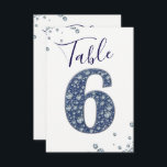 Denim & Diamonds Bling Sparkle Numéro de Table 6 S<br><div class="desc">Recherchez des articles assortis dans ma boutique. Contactez-moi pour une commande personnalisée.</div>