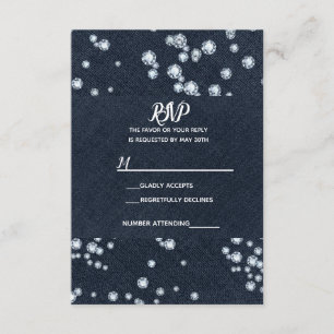 Denim & Diamonds Blue Jeans Bling Glam RSVP