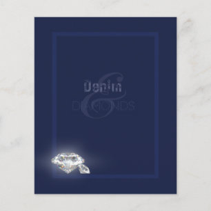 Denim et diamants papier stationnaire.
