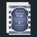 Denim et Pearls 40th Birthday Invitation<br><div class="desc">Cette invitation est pour la fête du denim et des perles. Parfait pour les anniversaires,  les événements politiques et les retraites</div>
