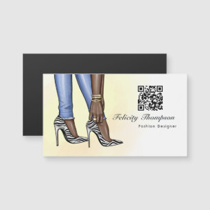 Denim et Zebra Fashion Designer QR Code