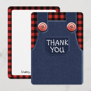 Denim & Flannel Cute comme Carte de remerciements