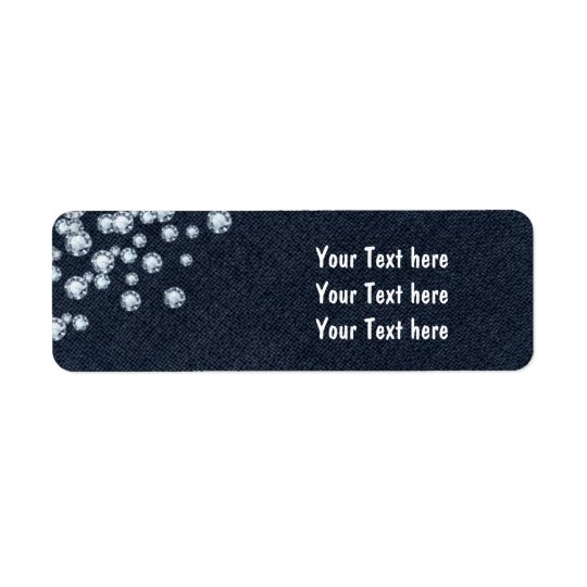 Denim foncé et étiquettes de adresse fascinants de