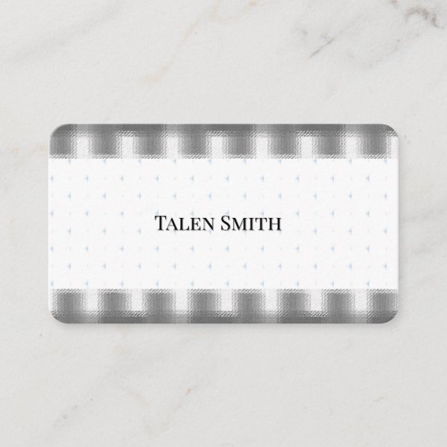 Denim Plaid Design et dentelle, Cartes de visite (Devant)