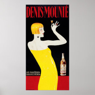 DENIS MOUNIE French Wines Liquor Art Déco Advert