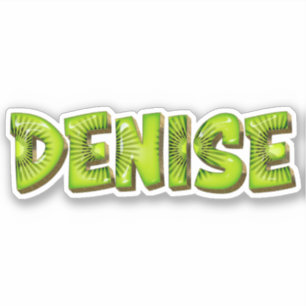 Denise Nom Kiwi Design Autocollant Sticker