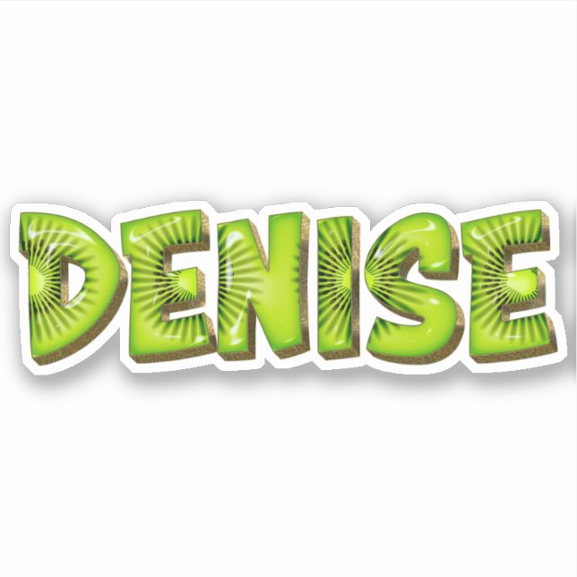Denise Nom Kiwi Design Autocollant Sticker (Devant)