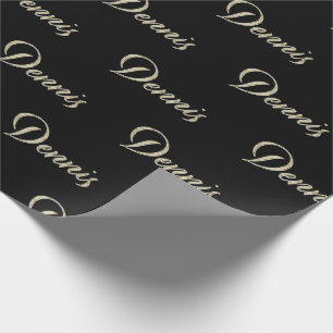 Dennis Prénom Nom du papier cadeau