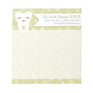 Dent mignonne - Bloc-notes personnalisé vert