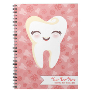 Dent mignonne - carnet fait sur commande rose