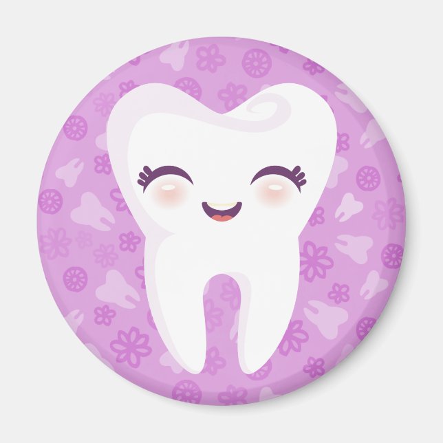 Dent mignonne - Magnet pourpre (Devant)