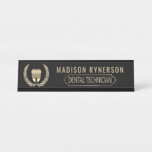 Dental Technician Desk Nom Plaque